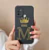 For OPPO F19 Pro+ F19S F9 F11 F15 F17 F5 F7 Case Cover Luxury Fashion Phone Bags Protective Matte Liquid Soft Silicone Crown Letters For OPPO Bumper