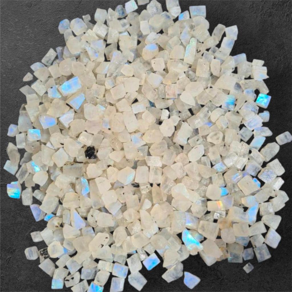Tiny Size Rainbow Moonstone Rough, Natural Gemstone Raw, 5-20 MM Size Rough.