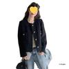 Elegant Black French Jacket: Retro Short Top for Spring & Autumn