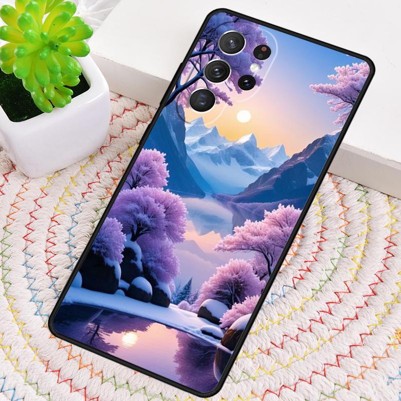 Landscape Winter Light Snow Silicone Phone Case For Samsung Galaxy Note 10 Pro S26 S25 S24 S23 S22 S21 Plus S25Ultra Capa Cover