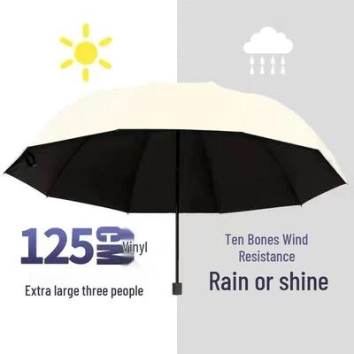 Extra-Large Ten-Bone Thicken Umbrella: Rainproof, Sunproof, UV-Resistant with Customizable Prints & Logo