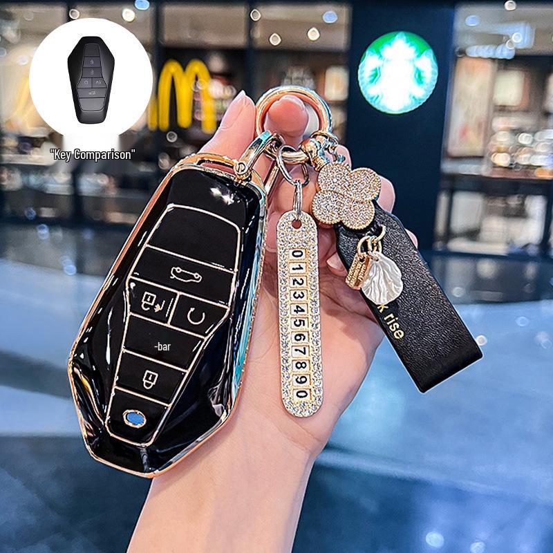 Luxury Key Case for GAC AION V Z03 - Fashionable Buckle Shell Car Accessory