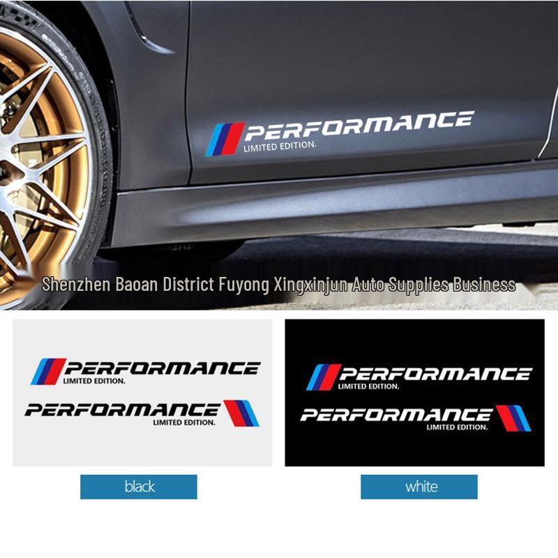 

Светоотражающие наклейки PERFORMANCE на двери и кузов автомобиля - 75см x 50см Black 50 cm (1 pair)