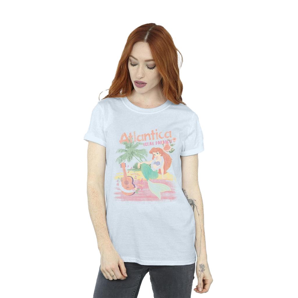 Disney Womens/Ladies The Little Mermaid Greetings From Atlantica Cotton Boyfriend T-Shirt