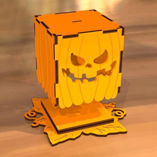 Halloweenská dýňová lampa Dřevěná dekorativní dýňová lucerna pro vnitřní venkovní krb na krbovou římsu Stolní dekorace