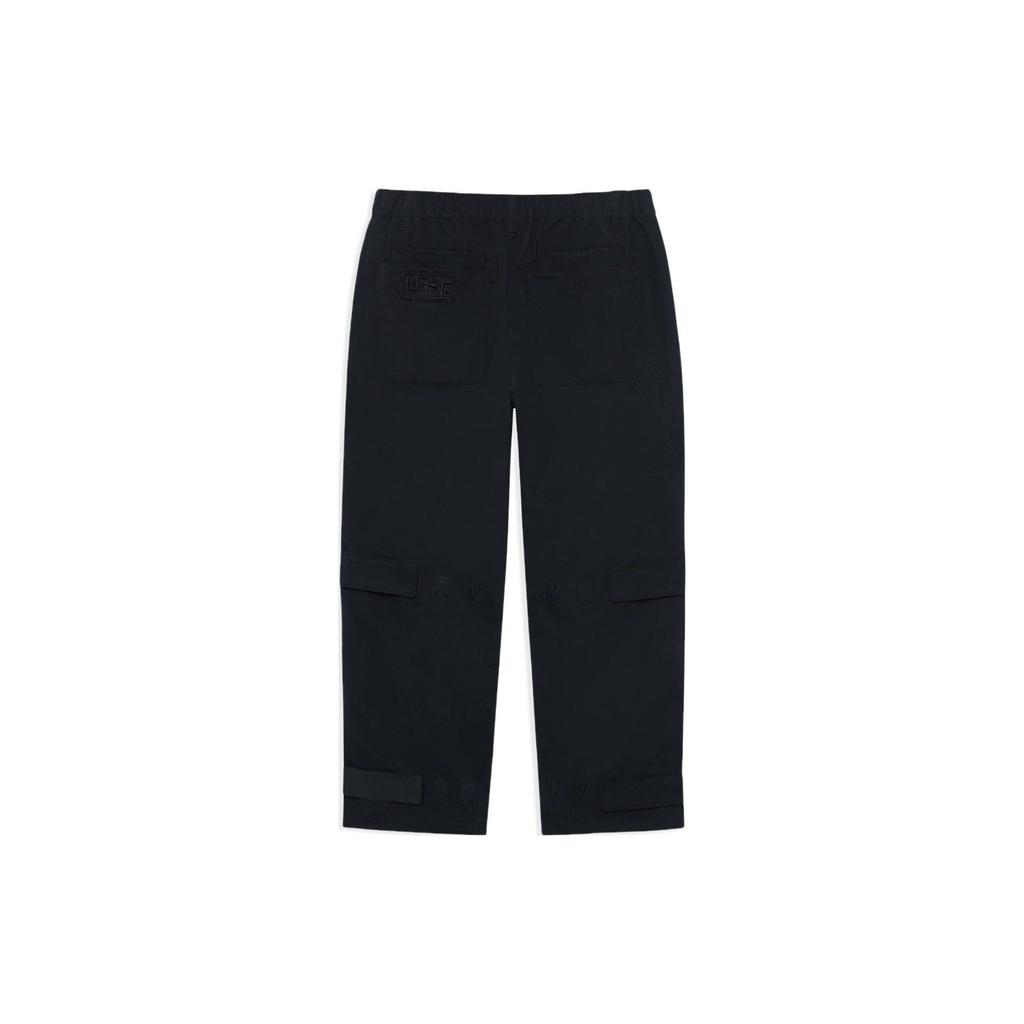 Li Ning Casual Pants Men's Black Moderate Straight Fit Pants AKXSB33-1