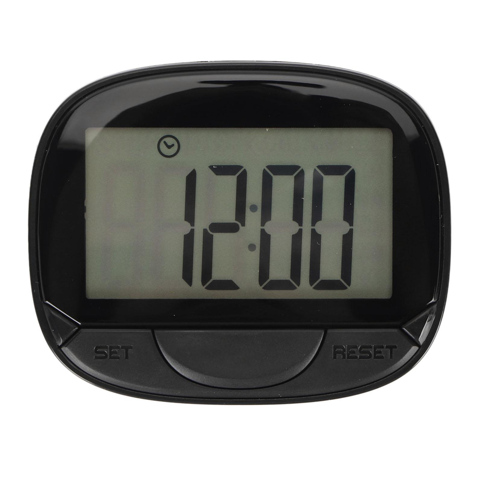 

Distance Calorie Pedometer Big Screen Clock Display 2D Step Counter with Back Clip Multifunctional for Walking Running