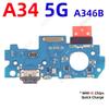 Dock USB Board Port Connector Charger Flex Cable For Samsung Galaxy A35 A36 A30 A31 A32 A33 A34 A325F A326B 4G 5G