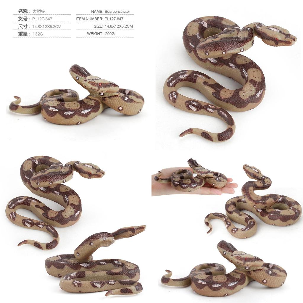 Intricate Large Python Snake Decorative Model In Pvc Ideal For Imaginative Play