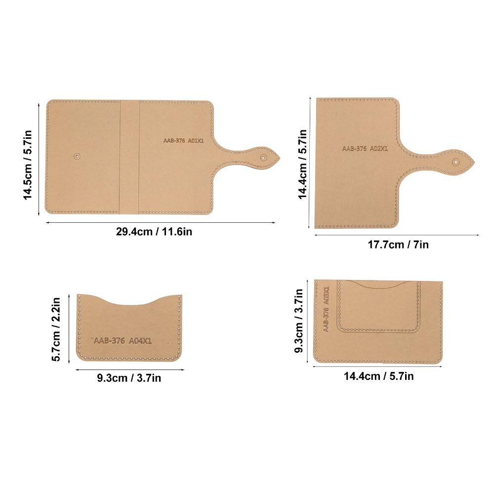 4pcs Clear Acrylic Bag Template Acrylic Easy Crafting DIY Leather Craft Tool Leather Pattern Handbag Making Stencil