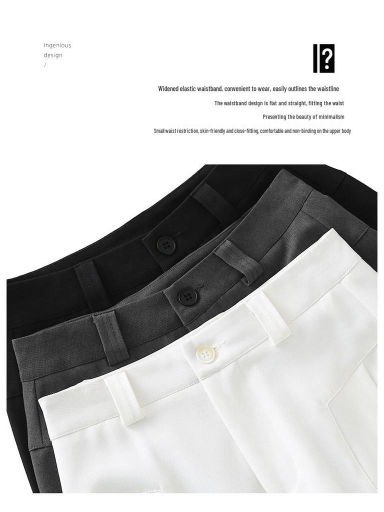 Women's High-Waisted Gray Wide-Leg Trousers - Spring/Autumn 2025 Collection