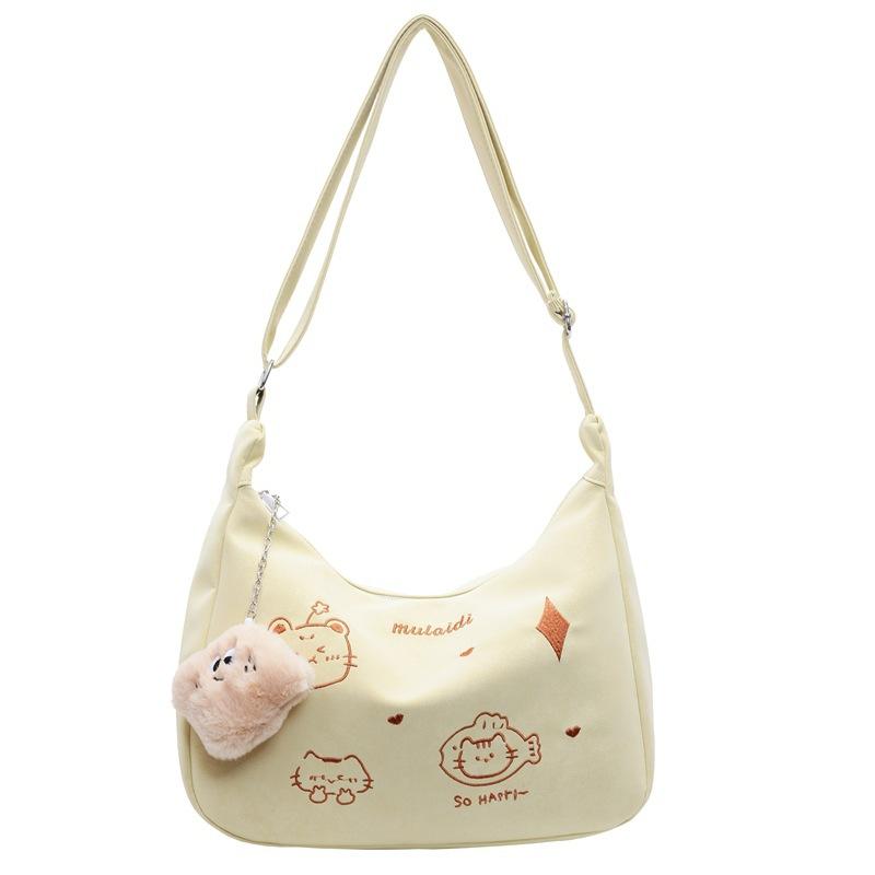 Cartoon Simple Large-capacity Bag, High-end Women's Bag, Fashionable and Cute Messenger Bag, Commuter Versatile Dumpling Bag