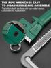 10/12/14/18 inches Heavy Duty Carbon Steel Straight Pipe Wrench ,Large Opening Adjustable Wrench,Cutting of Pipe Pliers