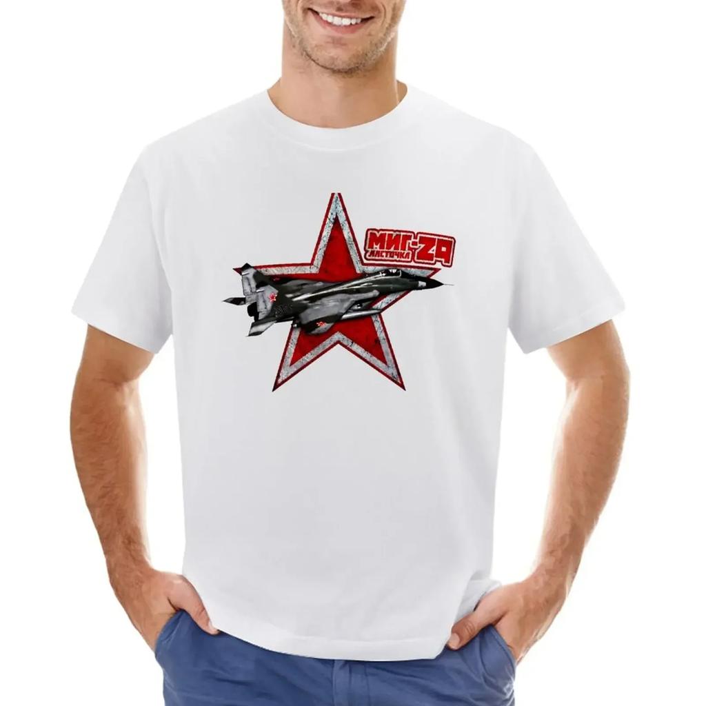 MiG-29 T-shirt quick drying anime clothes Aesthetic clothing mens graphic t-shirts