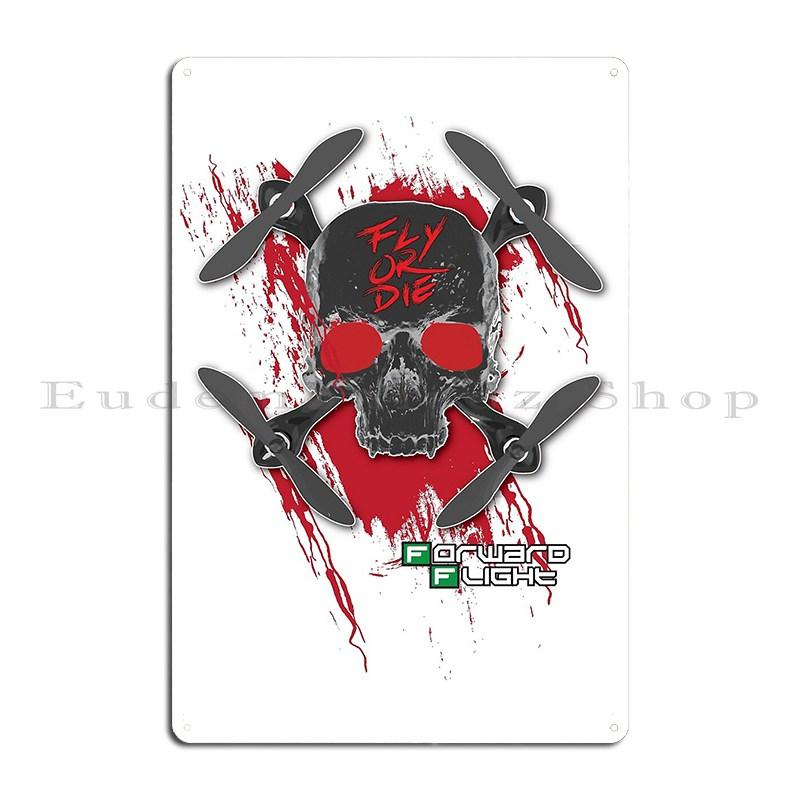 DRONE RACING PILOT UAV UAS QUADCOPTER FPV  Metal Plaque Wall Mural Garage Design Cinema Designer Tin Sign Poster