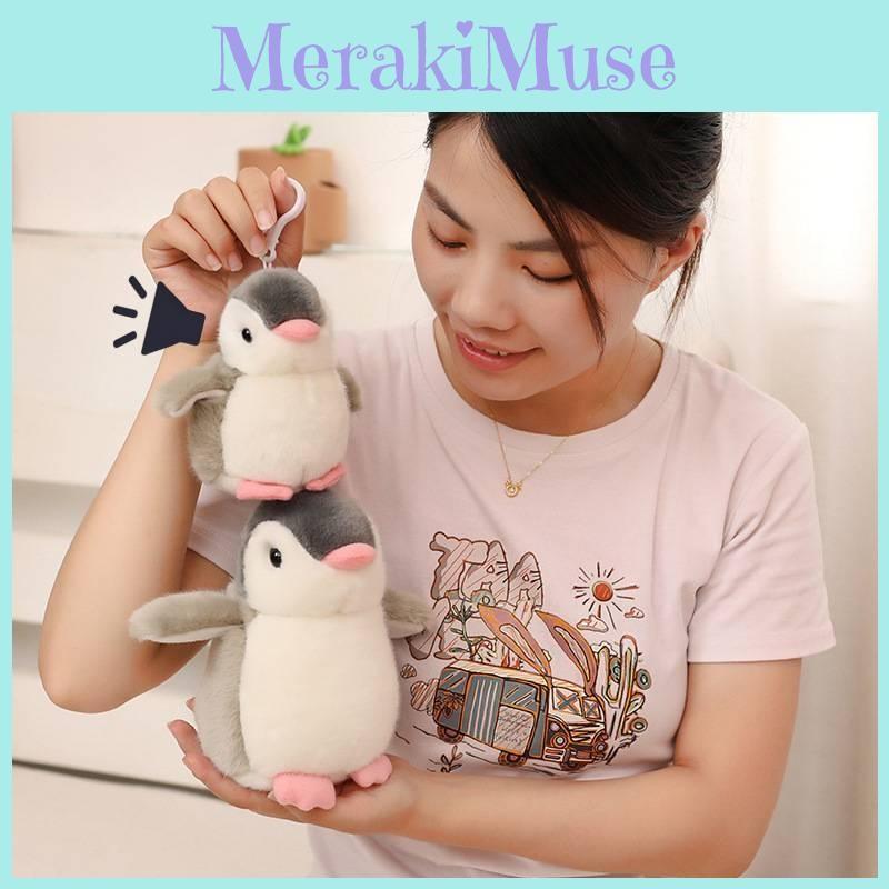 Toy Penguin Plush Keychain With Soft Pp Cotton Filling For Girls And Women