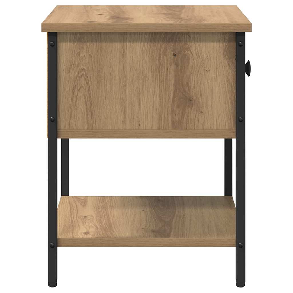 Artisan Oak Nightstand 34 X 35.5 X 45 Cm Particleboard