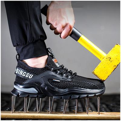 Herrenmode atmungsaktive Stahlkappen Arbeitssicherheitsschuhe Air Mesh Sommer Sicherheitsstiefel Arbeiter sichere Sneaker Schutzschuhe