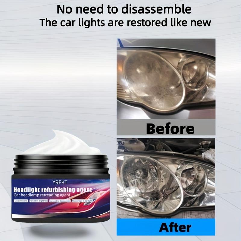 Automotive headlight refurbishment, cleaning, and repair agents, headlight housing aging care agents to prevent lampshades from turning yellow