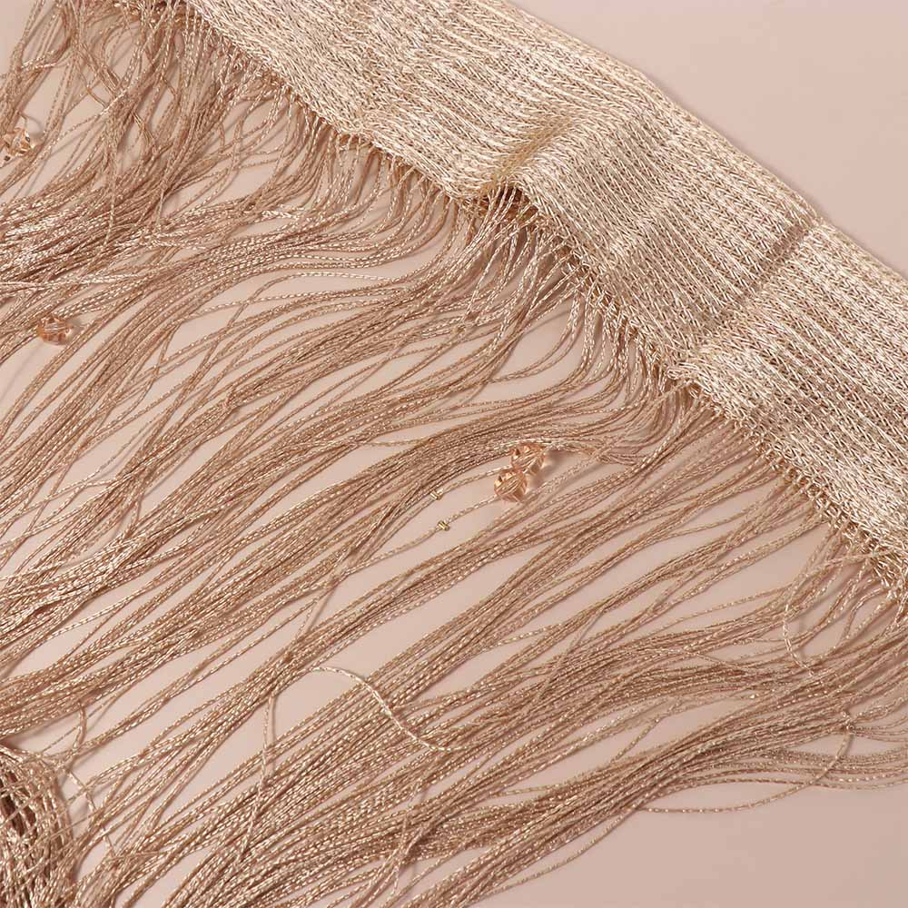 Przegroda Pokojowa Kryształowe Koraliki Kurtyna Sznurkowa Jednolity Kolor Frędzel Zasłona Okienna Dekoracja Domu