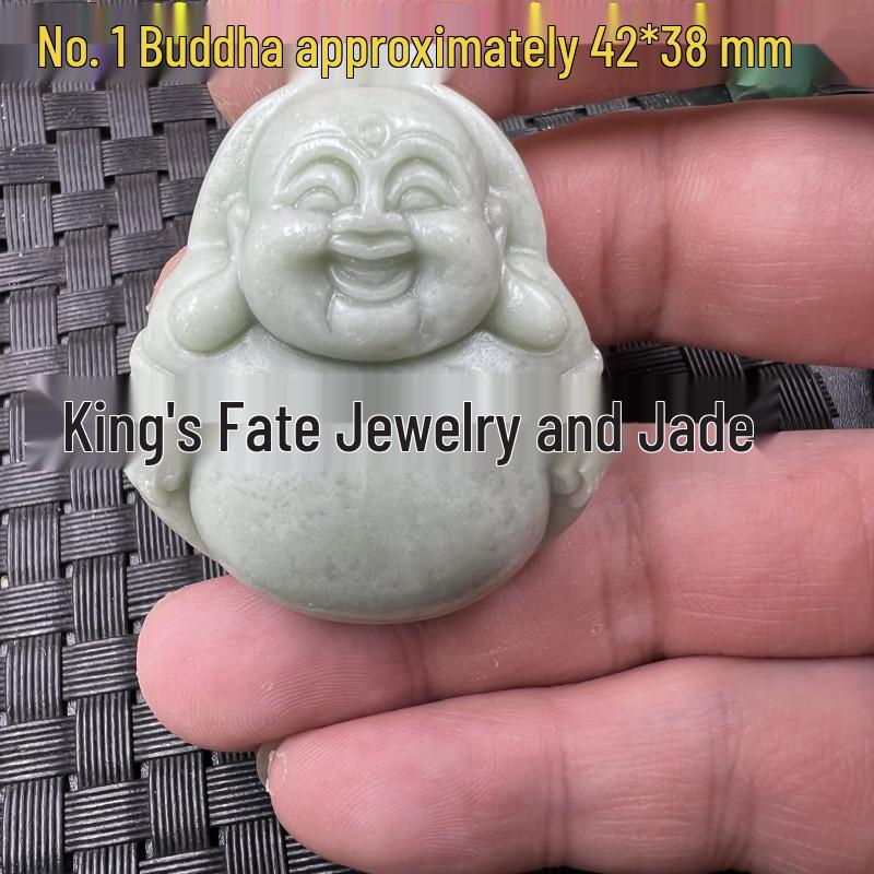 Guizhou Green Dragon Jade Pendant: Zodiac Buddha, Qilin Pixiu Talisman, Landscape and Abundance Designs