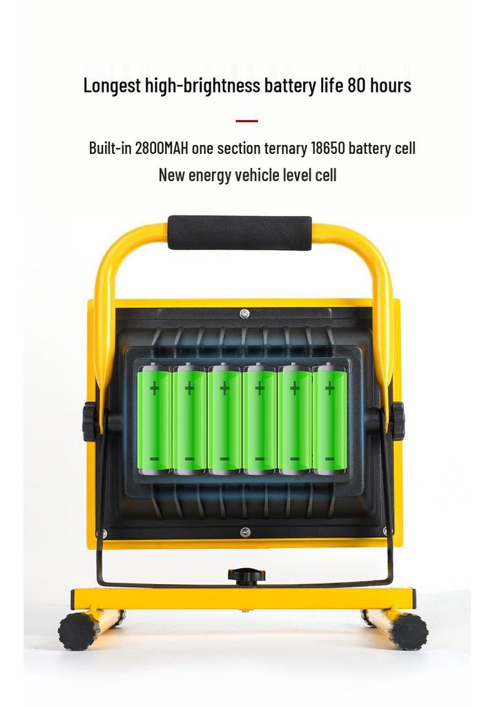 Emergency LED Floodlight for Camping, Night Markets, and Power Outages