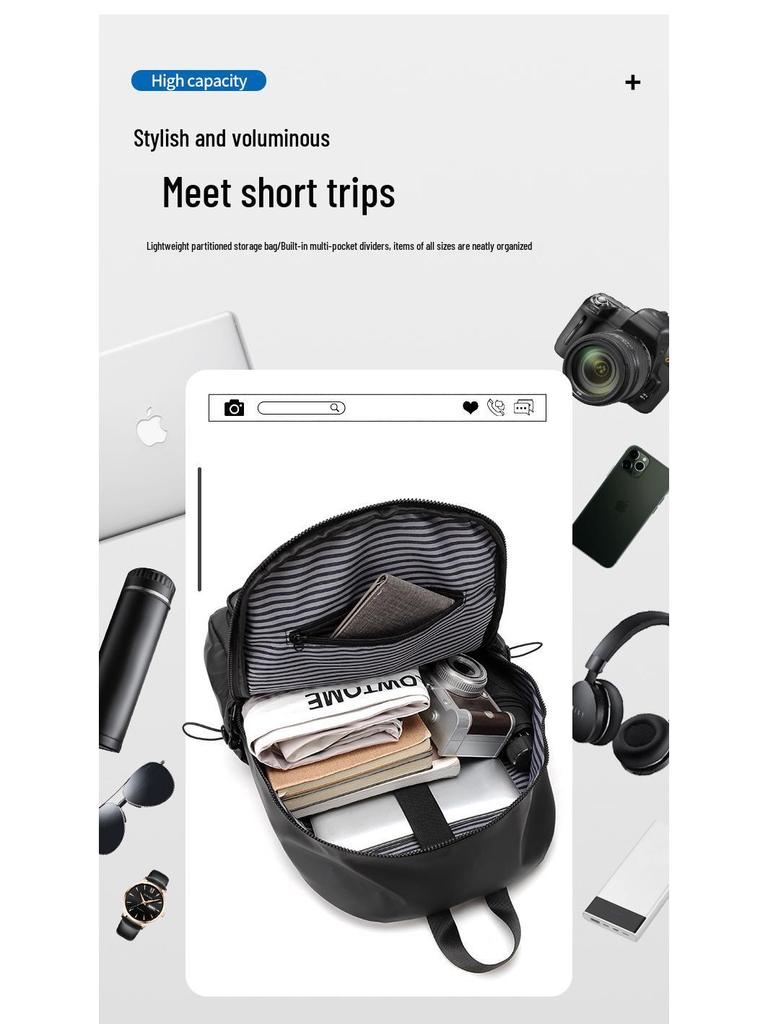 Lightweight Men's Minimalist Laptop Backpack: Outdoor, Business, Casual, Travel, Large Capacity.