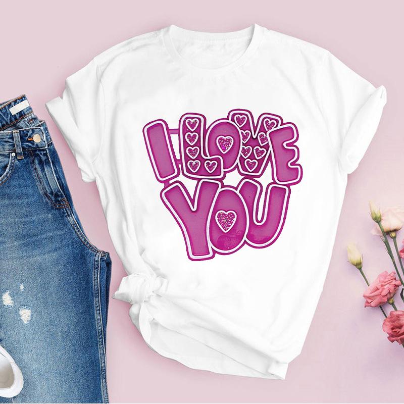 Fashion 2025 Women T-Shirt Pink Beautiful Butterfly Graphic Print Female T Shirt Casual Harajuku Short Sleeve Kawaii Ladies Tops