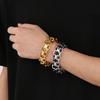 Stainless Steel Heavy Double Zero Chain Bracelet for Men 20MM Retro Strong Man Gold Color Rock Necklace Thick Jewelry Gift