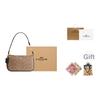 Coach Nolita 19 Logo Zip Closure Coated Canvas Handbag Women Handbags Brown Black CW426-IMQRX