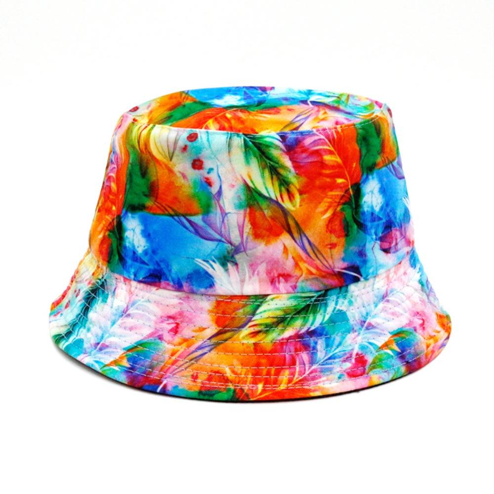 

Printed Beach Caps Double-Sided Travel Caps Fashion Sun Hats Outdoor D