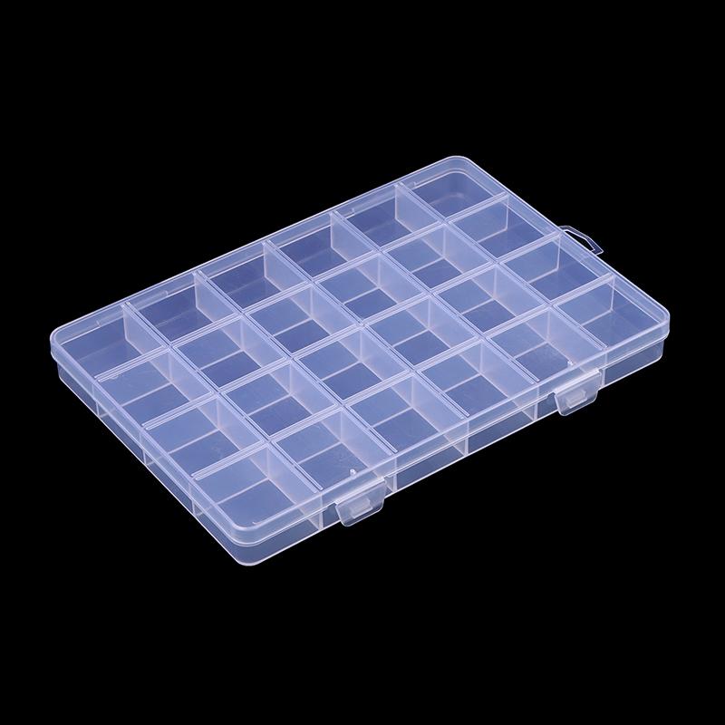 24/15/28 Grids Transparent Plastic Embroidery Floss Storage Box Floss Bobbins Storage Organizer Diy Cross Stitch Sewing Tools