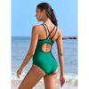 CHARMLEAKS Women's One Piece Swimsuits Athletic Double Straps Slimming Bathing Suit Sports Swimwear