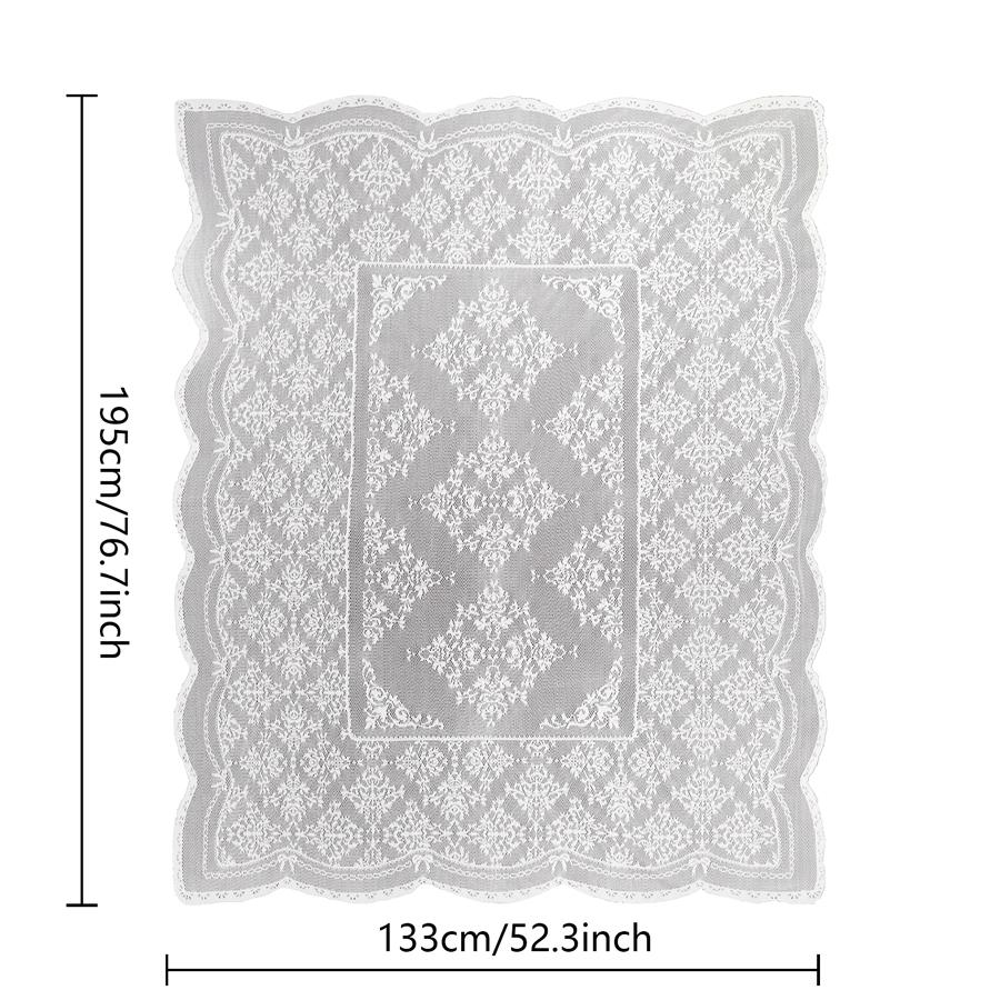 1 stuks Elegante Witte Geweven Kant Tafelkleed voor Koffietafel Sfeer Tafelhoes Displaydoek