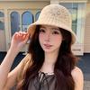 Breathable Hollow Straw Sun Hat for Women, Spring and Summer Outdoor Travel Sun Protection Hat, Korean Style Wide Brim Versatile Beach Hat