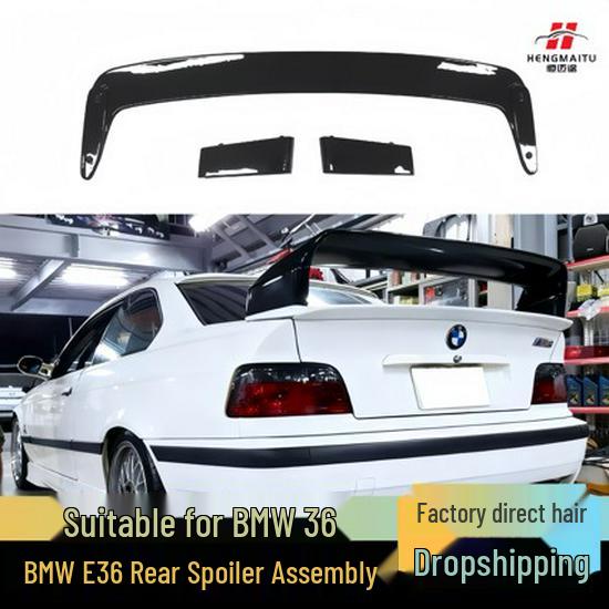 БМВ Е36 (92-99) Модификация бокового дефлектора ветрового стекла, заднего спойлера Gloss Black