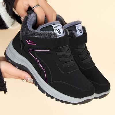 Chaussures en Coton Hiver Nouveau Style Plus Velours Épaisses Bottes en Coton Bottines pour Femmes Chaussures de Randonnée d'Extérieur Bottes de Neige pour Femmes