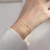 Popular jewelry for girls, fresh students, cold wind bracelet, minimalist and versatile side chain, double-layer bracelet, advanced.