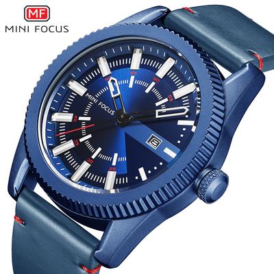 Montre Homme Simple et Tendance Mouvement Japonais Calendrier Lumineuse Étanche Bracelet Cuir