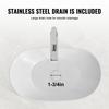 VEVOR Oval Vessel Sink, 23.3" x 14.2" Bathroom Vessel Sink Bowl Countertop, White Ceramic Bathroom Sinks Above Counter