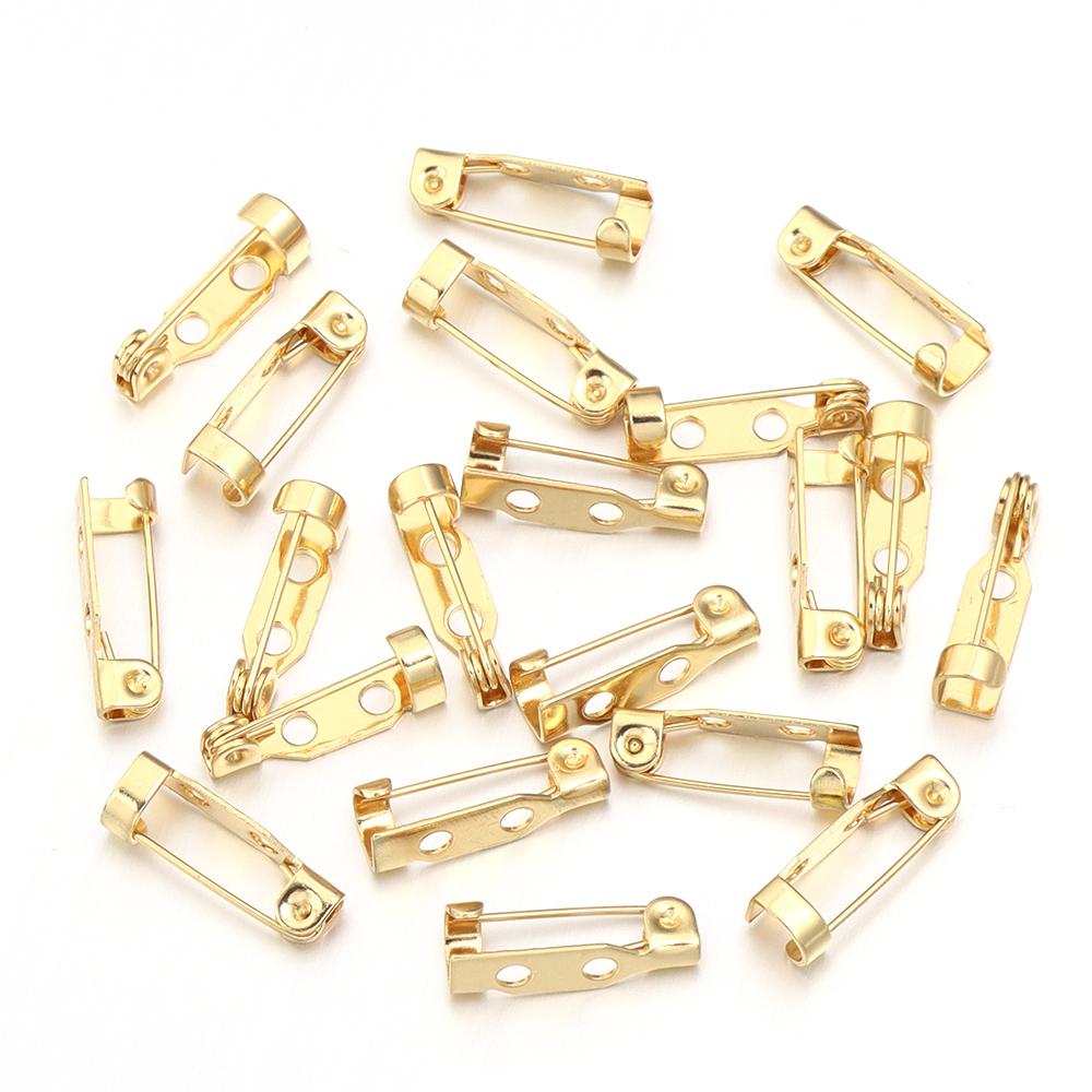 10/20pcs 17 19 25 32mm 316 Stainlesss Steel Brooch Clip Base Pins Safety Pins Brooch Settings Blank Base For DIY Jewelry Making