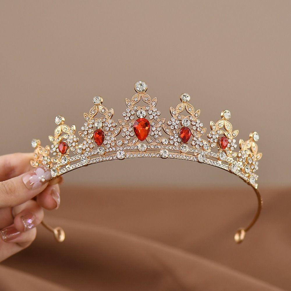Exquisite Bridal Tiara Crown Sweet Rhinestone Crown Light Luxury Birthday Queen Tiara  Wedding