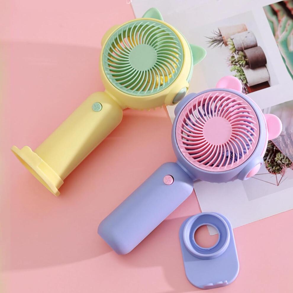Portable Handheld Fan AM3 Battery Operated Pocket Size Lightweight Cooling for Travel and Office