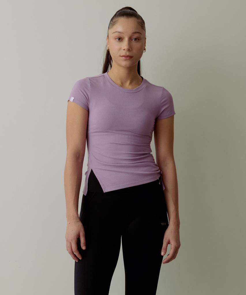 Empebeu Slant Cinch Short Sleeve Purple