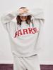 Exotic Embroidered Letter Hoodie Set - Casual Round Neck for Autumn/Winter