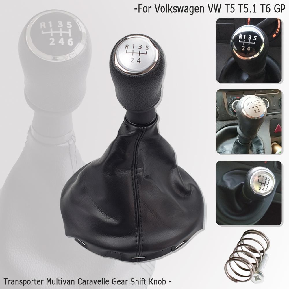 Pro Volkswagen VW Transporter T5 T5.1 Gp 2003-2011 T6 Auto Hlava řadicí páky Řadicí páka Kožená manžeta Kryt boty Límec