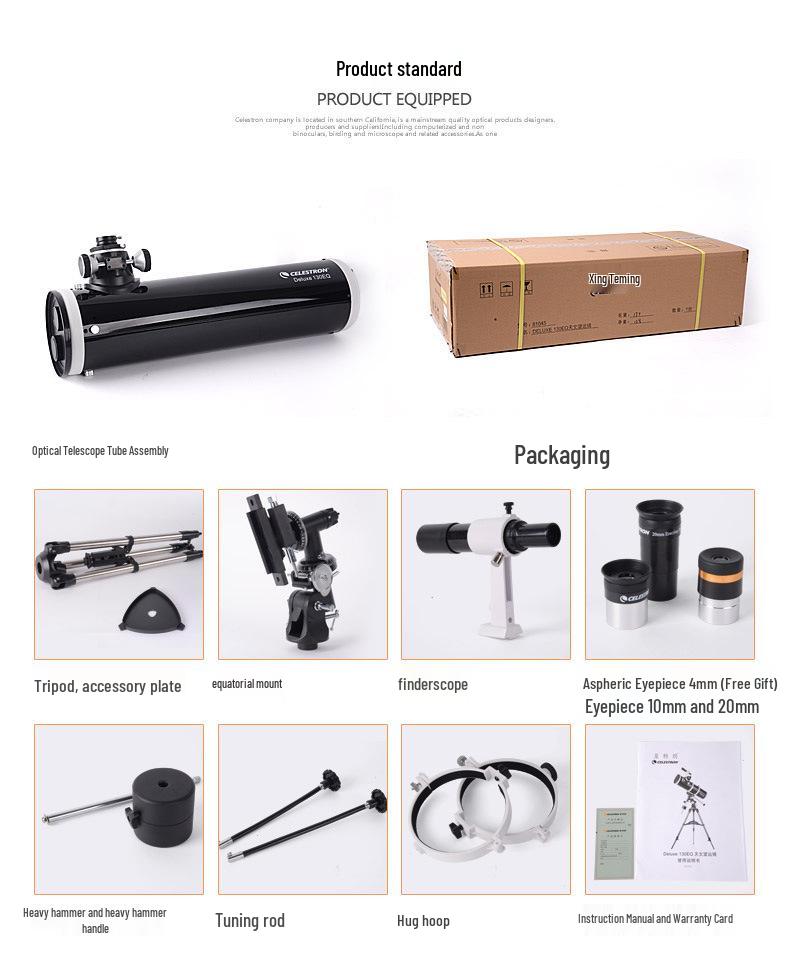 130DX High Definition 130EQ Telescope: Large Aperture, Night Vision, Professional Stargazing