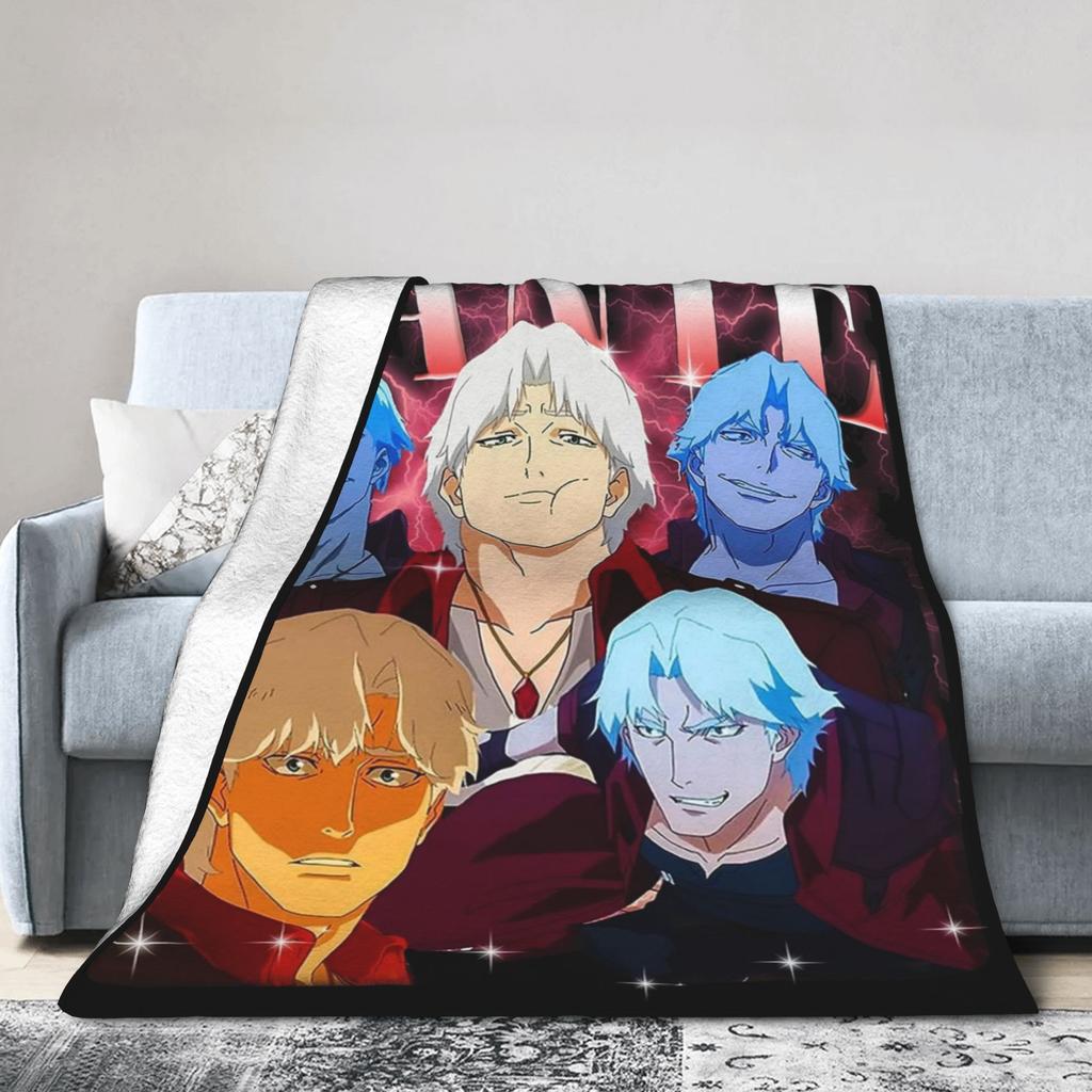 Dante Devil May Cry Bootleg Decke Samt Bedruckt Multifunktionale Warme Überwurfdecke für Zuhause Outdoor Plüsch Dünne Steppdecke
