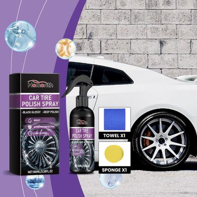 Spray do nabłyszczania opon samochodowych, środek do czyszczenia opon, ochrona i dressing dla błyszczącego wykończenia