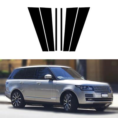 6Pcs Car Door Window Pillar Posts Trim Cover Sticker Glossy Black Exterior Parts for Land Rover Range Rover L405 2014-2021